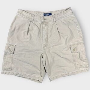 Polo Ralph Lauren Men’s 34 Tan Pleated Cargo Shorts Classic Fit 100% Cotton‎